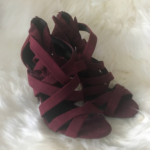 Wild Diva - Strappy Suede Stiletto Sandals, 7 - Picture 2 of 6